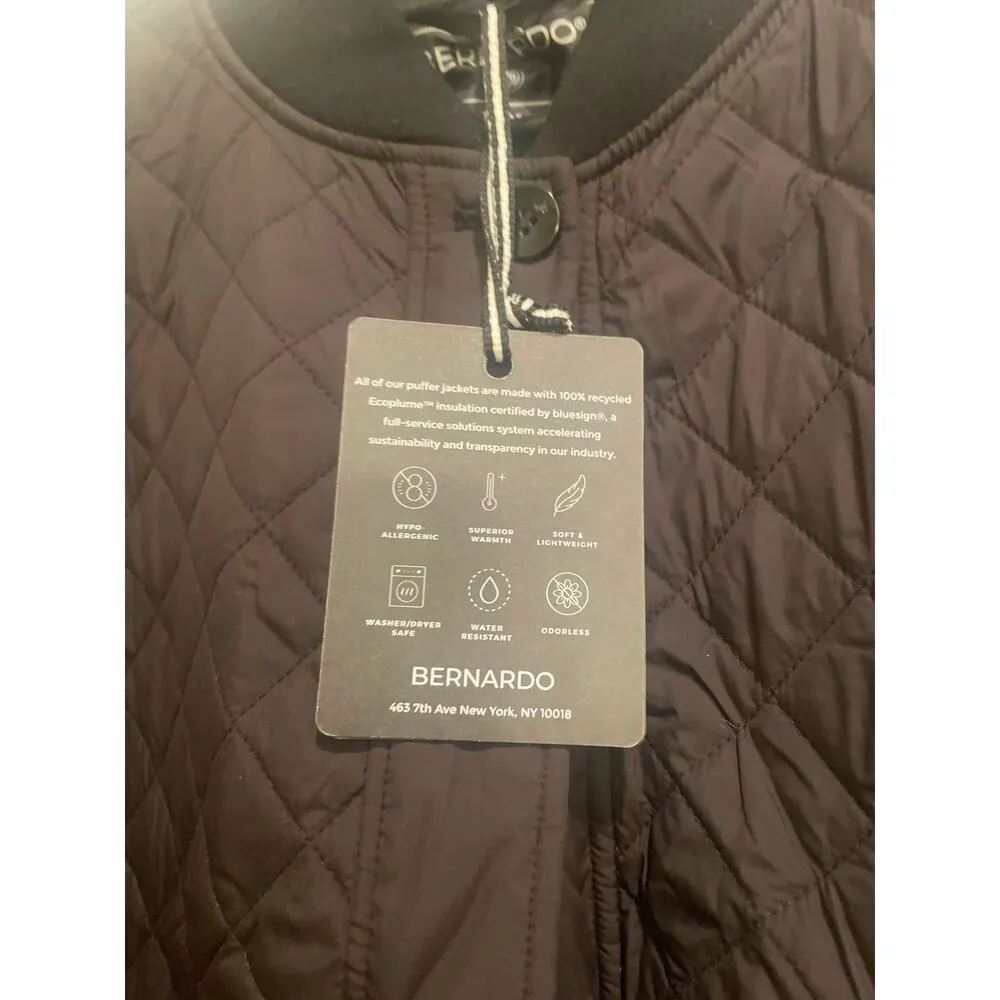 Bernardo  Eco Plume Black Quilted Jacket, A63 - Image 5