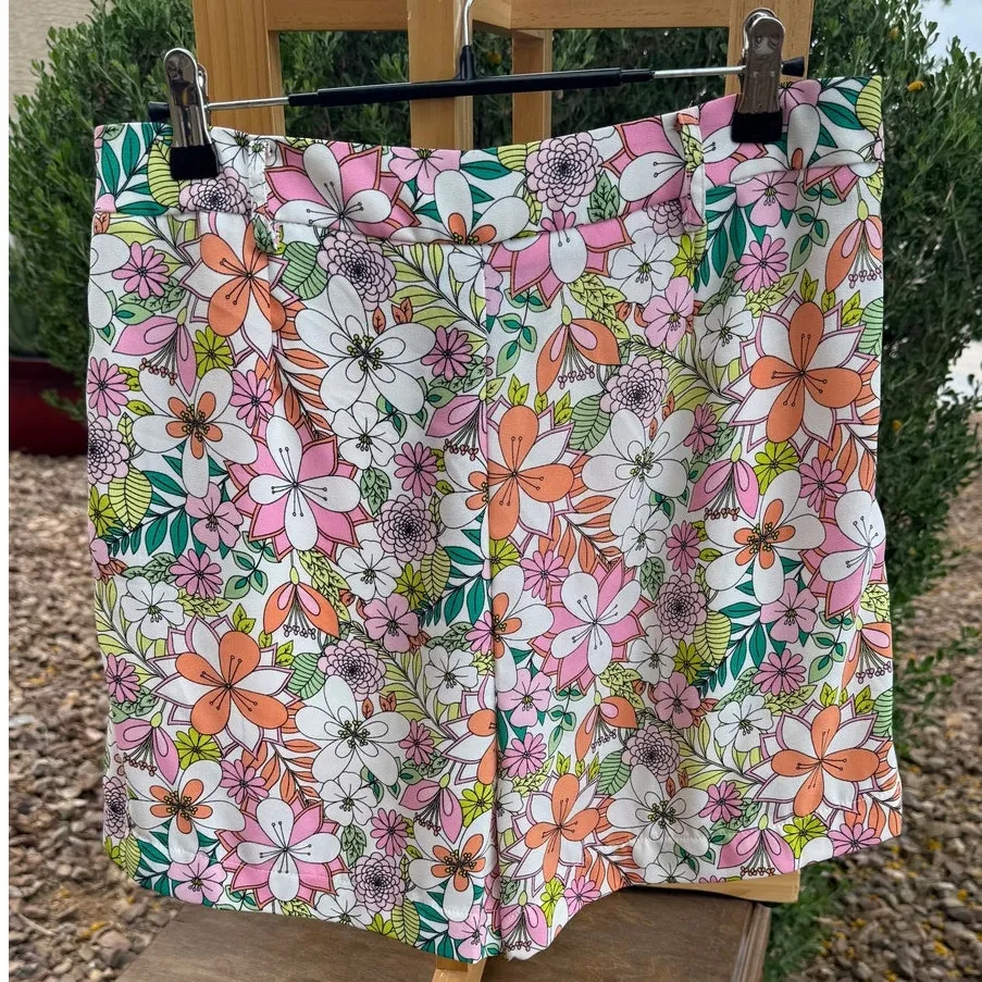 CeCE Size 6‎ Floral Print Flowy Shorts - Image 6