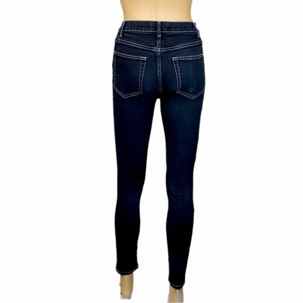 REFORMATION black wash, stretchy skinny jean w/contrast stitching. Size 26. EUC - Image 8