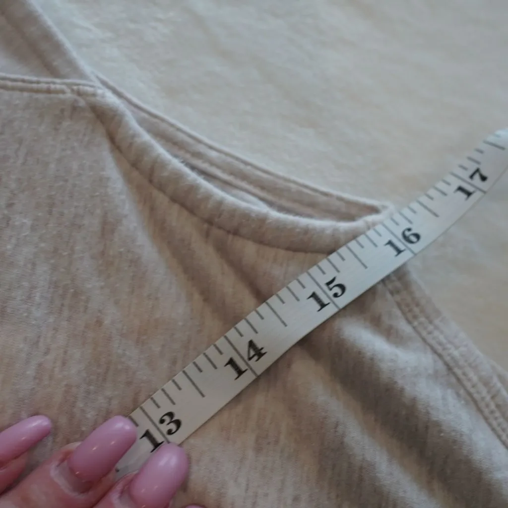 Lululemon Asymmetrical Hem Tank Top To‎ Class Tee In Heathered Dune Size S White - Image 4