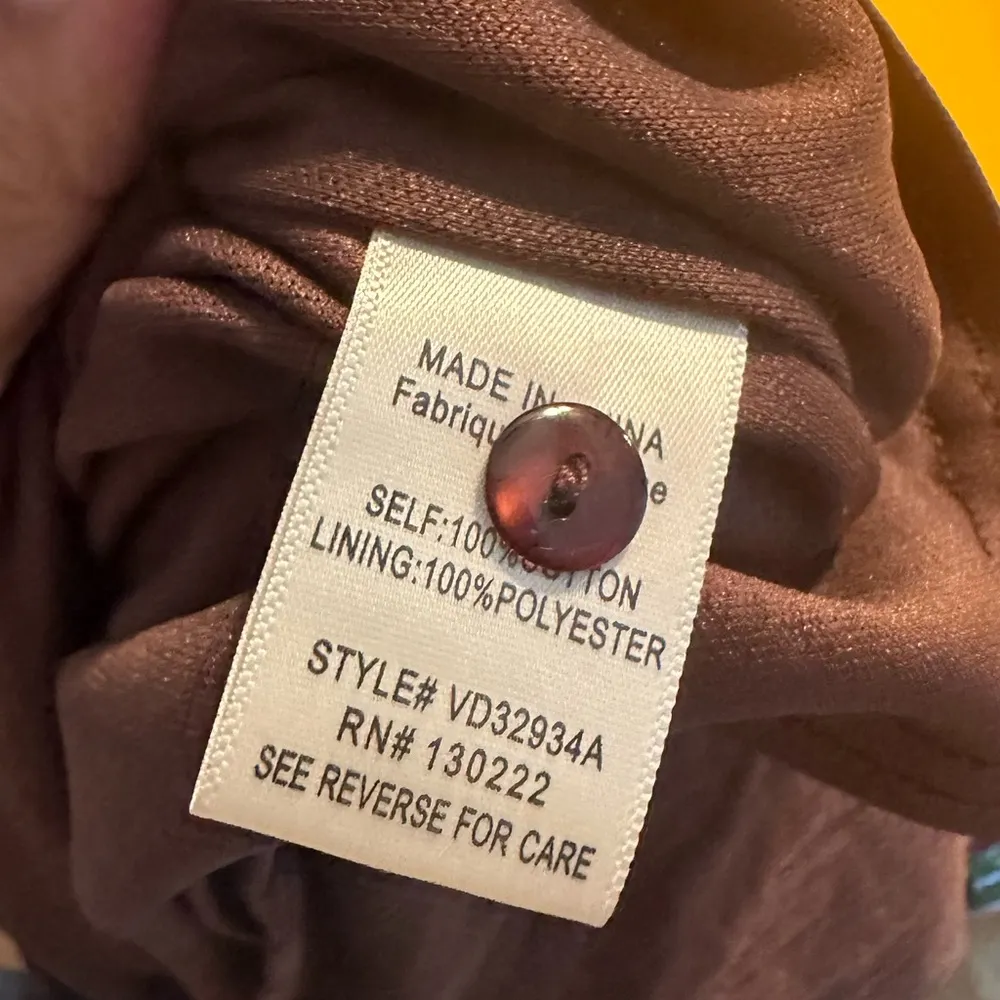 Altar'd StateBrown Cap Sleeve Round Neck Oversized Shift Dress - Image 4