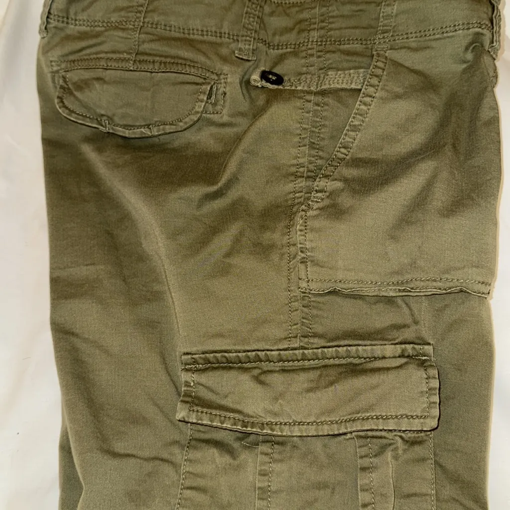 Michael Kors cotton khaki Green Cargo Pants Slim Fit. Multiple Pockets.Size 10. - Image 3