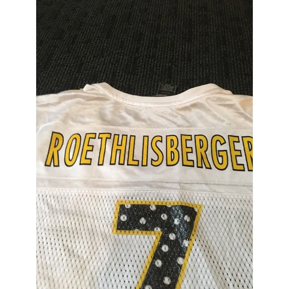 NFL Pittsburg Steelers Women's Jersey Ben Roethlisberger #7 Football Size Medium - Image 12