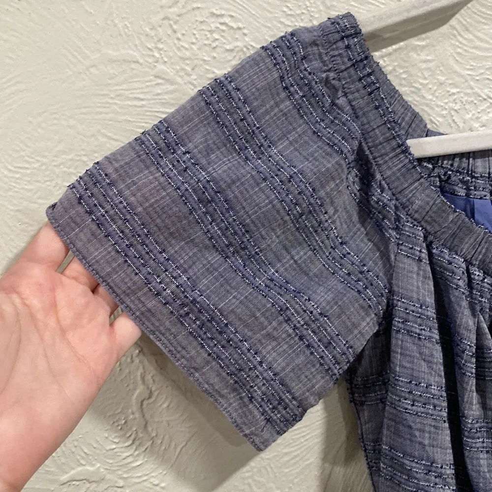 Shoshanna Corinna Off the Shoulder Dress navy blue metallic size 2 - Image 6