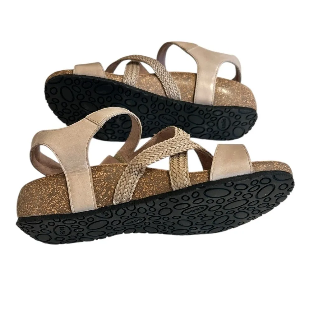 Taos Zanzibar Sandals Womens Leather Z Strap Adjustable Comfort 7.5/8 EU 38 New Tan - Image 4