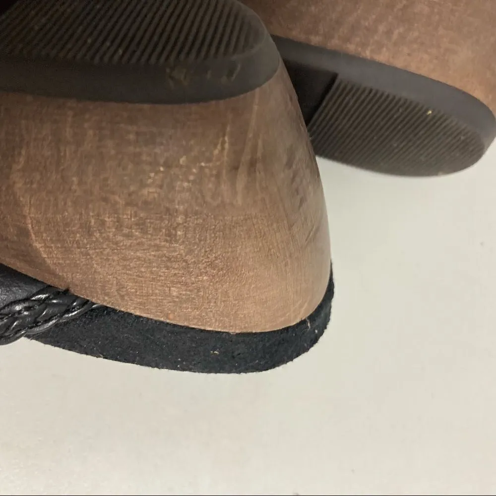 BARE TRAPS, Mary Jane shoes, Sz 6M. Ginger Style, Black, Leather Upper, wedge heel - Image 5