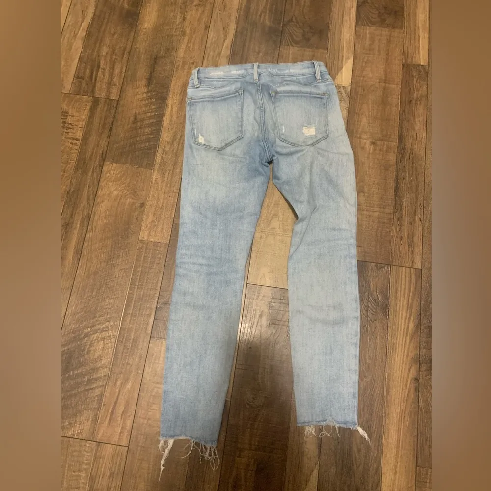 FRAME Le Skinny De Jeanne crop Jeans revolve distressed size 27 designer boho - Image 9