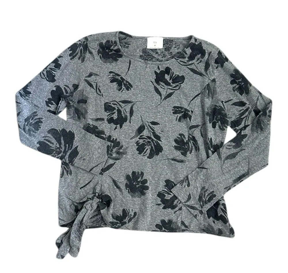 T.la Anthropologie Barela Floral Tie Waist Top - Image 2