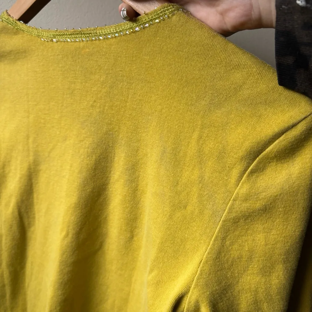 Express World Brand Long Sleeve Beaded Top - Image 6