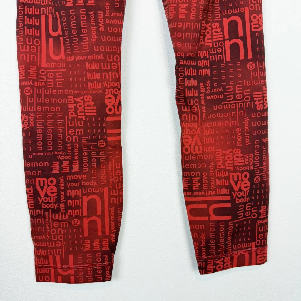 Lululemon Wunder Train High-Rise Crop 23" Lululemon Ombre Red Multi Size 6 - Image 9