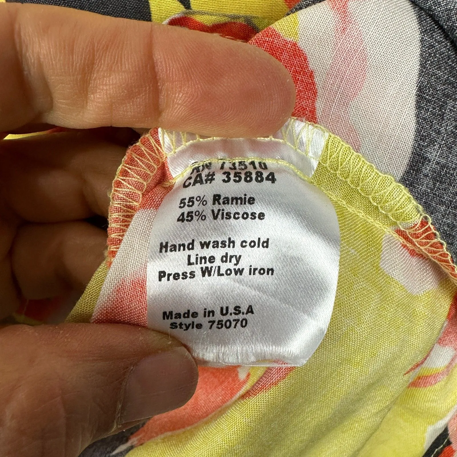 Uncle Frank Floral Dress Size Small Ramie Viscose Vibrant Sleeveless Shift - Image 6