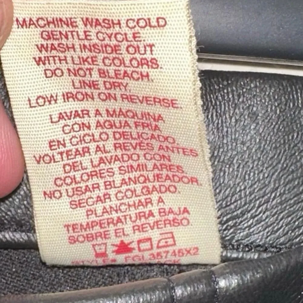 Faded Glory Faux Leather Black Pull On Pants - Image 4