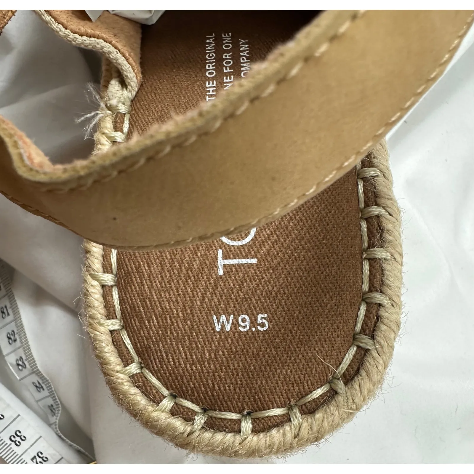 Toms Monica Slingback Platform Wedge Sandals Natural Canvas 9.5 - Image 14