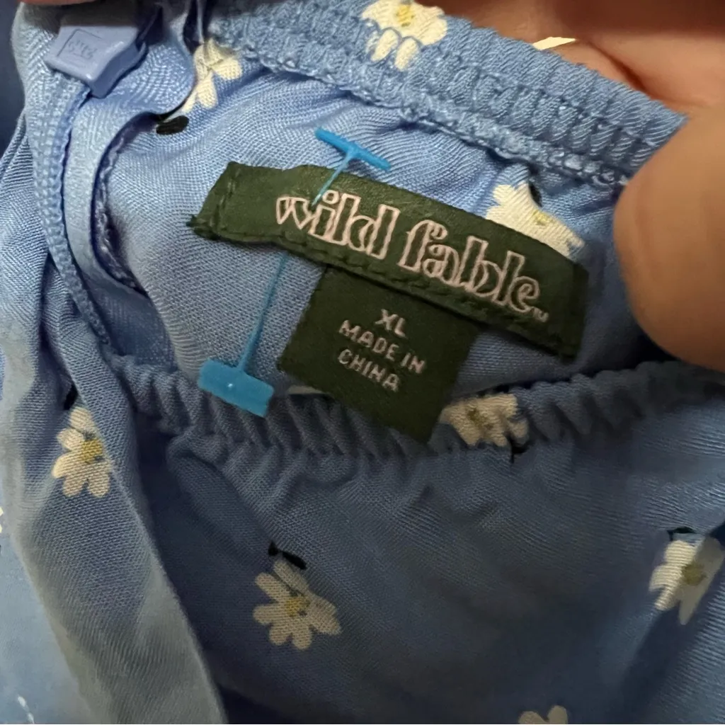 Wild Fable XL Blue Daisy Print Tie Strap Dress with Open‎ Back Bow - Image 4