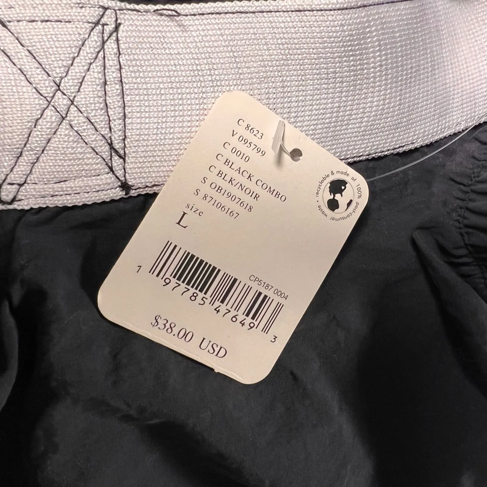 Free People Combo Black Athletic Running Shorts Size Large Elastic Waist NWT - Image 4