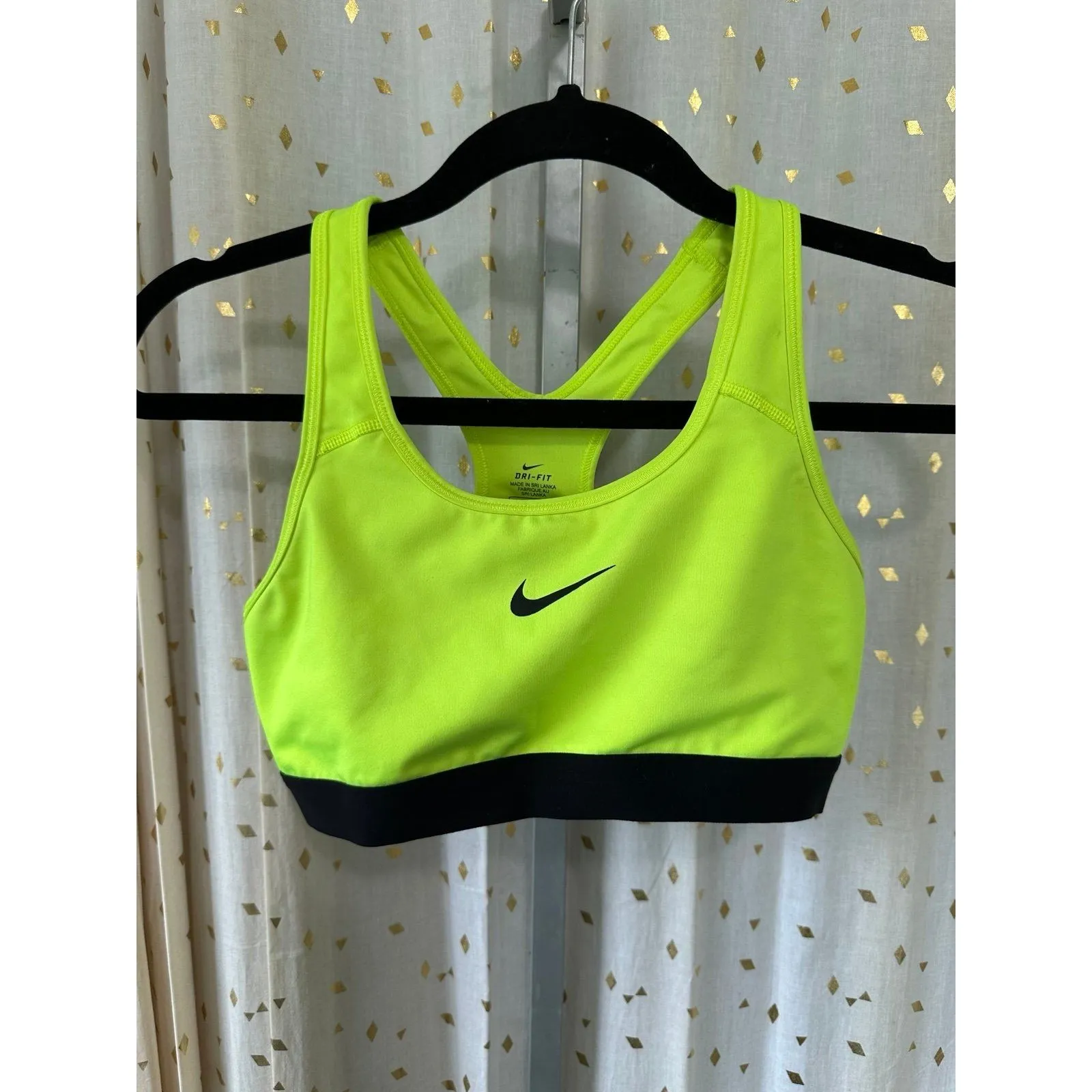 Nike Women's Performance Pro Classic Volt Dri Fit Swoosh Non Padded Sports Bra M - Image 2