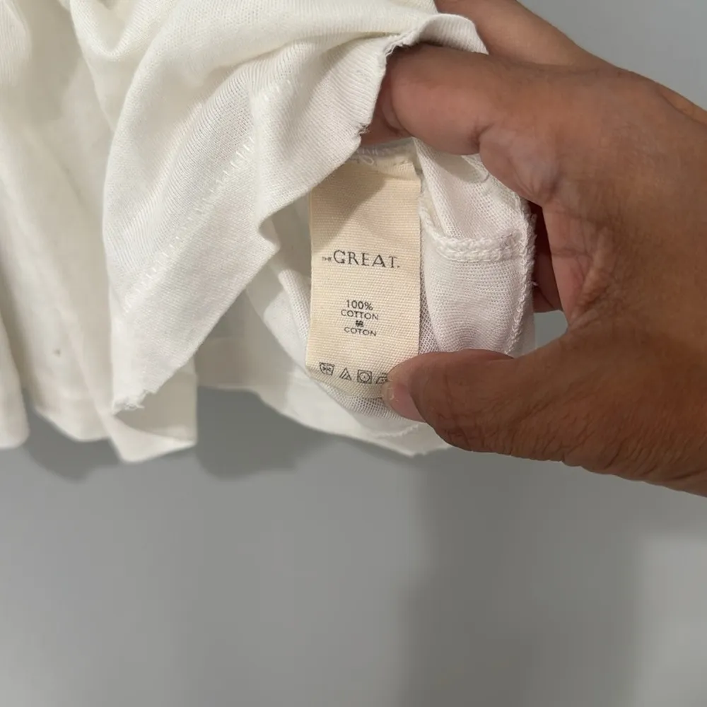 The Great. Women's Off White Peplum Shirt Size 0 Summer Travel Vacation - Image 3