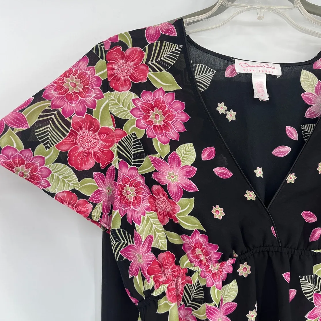 Vtg 90s Oscar De La Renta Pink Label Floral Womens Pajamas Sz M Romantic Cottage - Image 2