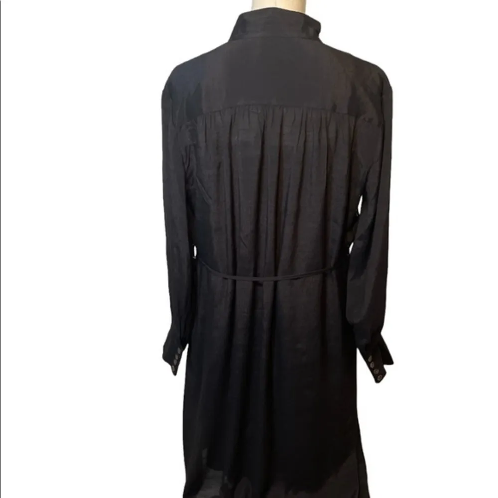 Banana Republic shirt dress black womens cuff long button sleeve NWT Sz small - Image 51