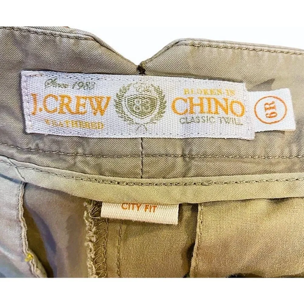 J.Crew Chino Classic Twill City Fit Casual Tan Khaki Pants ~ Women's Size 6 - Image 3