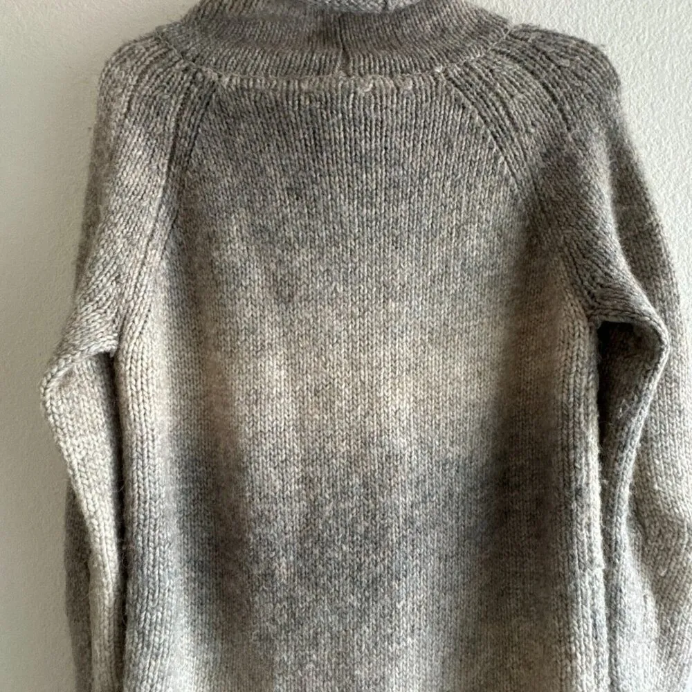 Wilfred Aritzia Alpaca blend Cowl Neck Oversized Ombre Beige Grey Sweater Small - Image 7