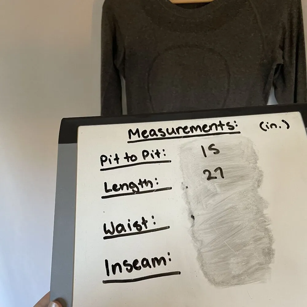 Lululemon Athletica gray long sleeved shirt knit design running compression - Image 7