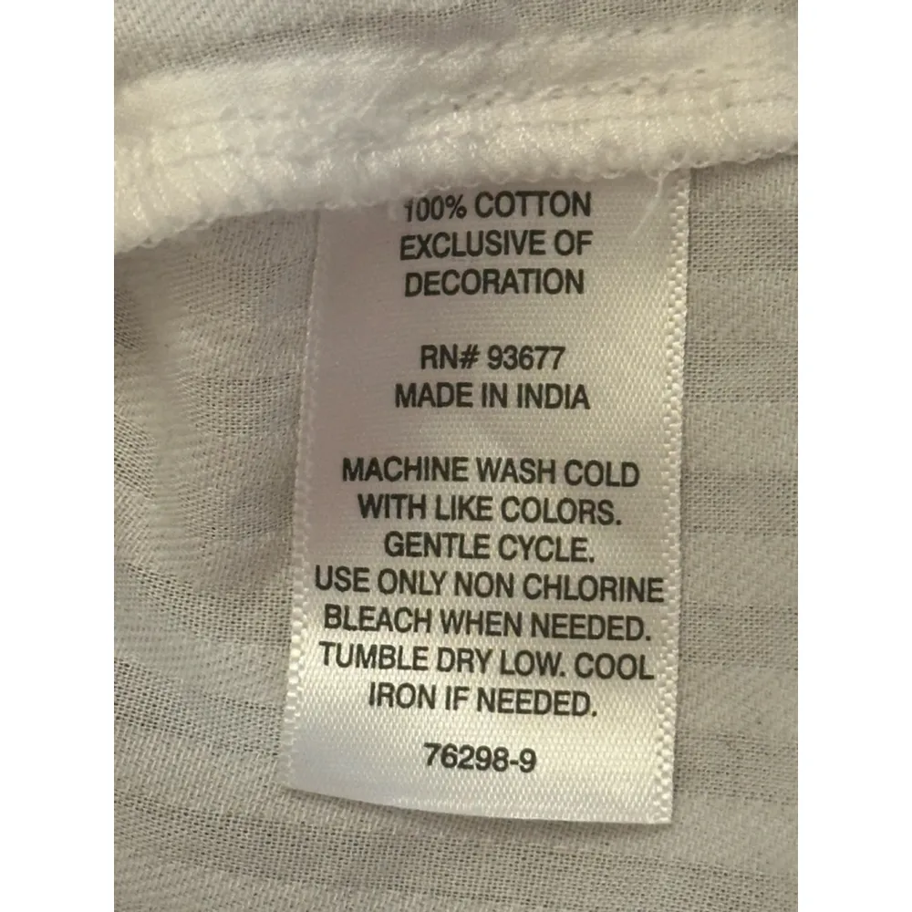 Likely a Large 100% Cotton White Blouse Brand Unknown Size undefined - Image 13