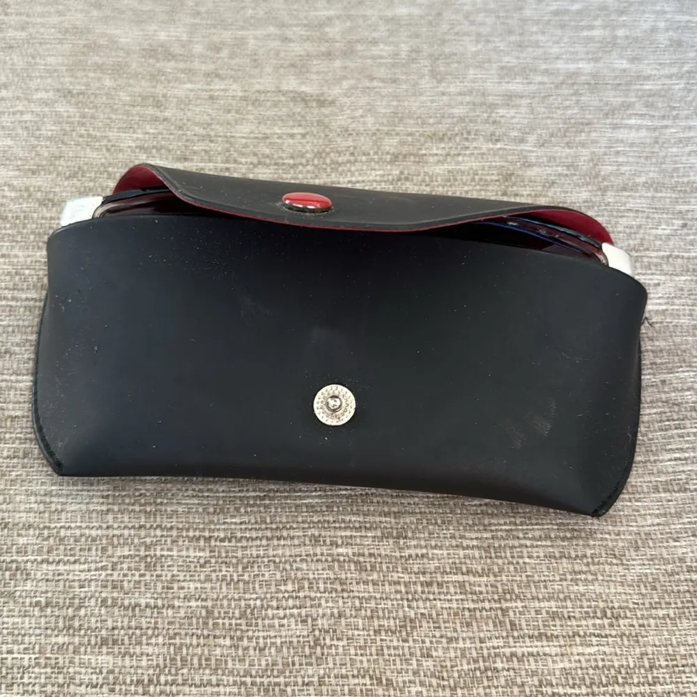 Vintage Laura Biagiotti Italy 80’s Black Silver Sunglasses pristine with case - Image 13