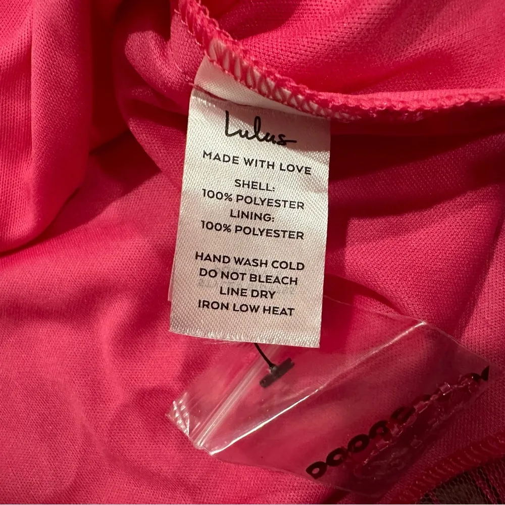 Lulus Shake It Off Fringe Mini Dress Pink Small S - Image 8