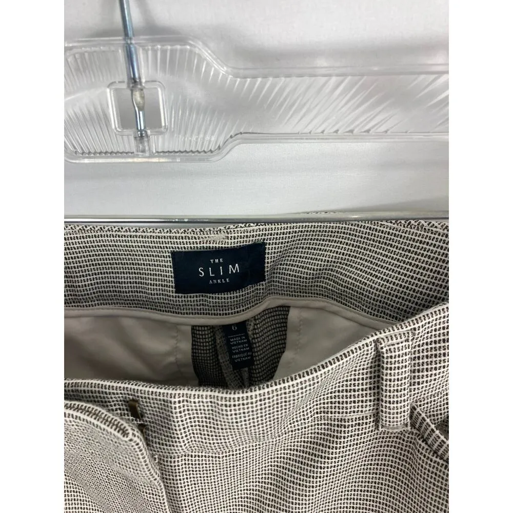 White House Black Market The Slim Ankle Dress Pants Plaid Size 6 - Image 4