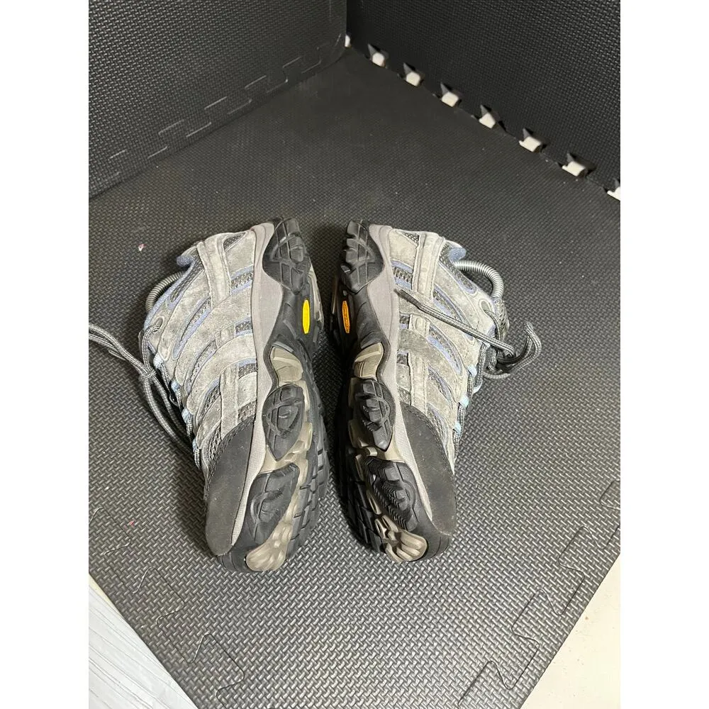 Women’s  Moab 2 Vent Waterproof Grey Athletic Hiking Shoes 8 Wide Vibram - Image 3