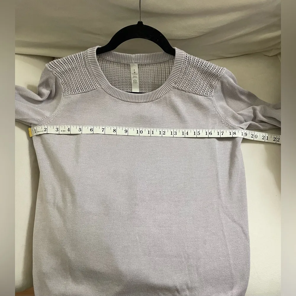 Lululemon Back To Balance Long Sleeve Sweater Iced Iris Cashmere Cashlu Size 6 - Image 12