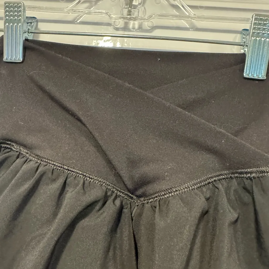 Aerie Offline black crossover flowy shorts - Image 2