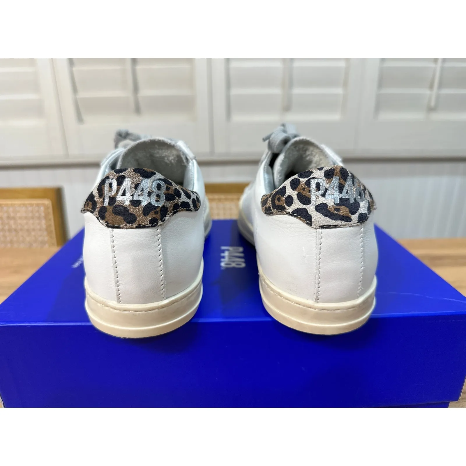 P448 John Sneakers Cheetah Accent Leather Upper Size 36 EU 6/6.5 US NIB Italian - Image 8