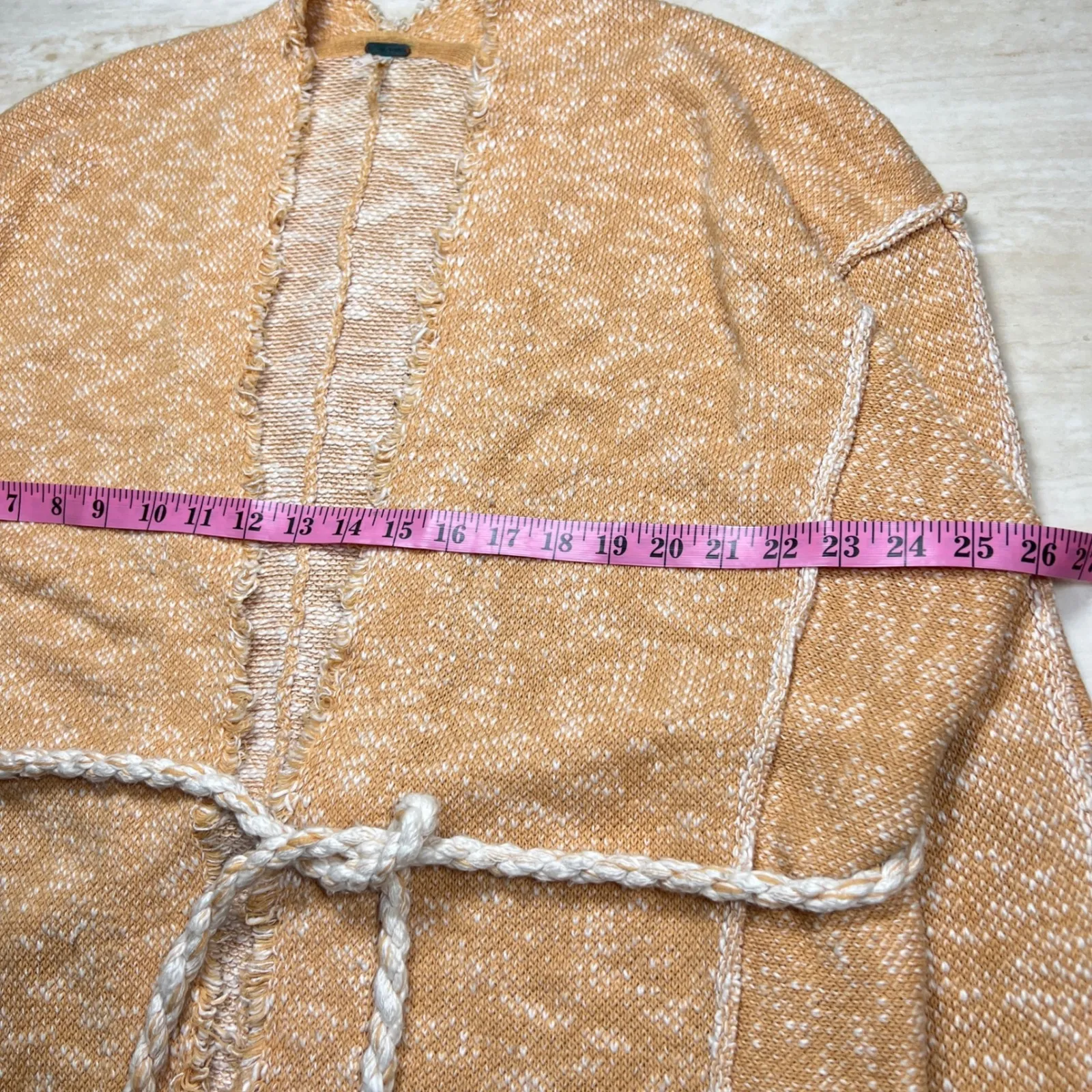 Free People Kimono XS Open Front Tassel Tie Belt Cardigan Sweater Knit - Image 6