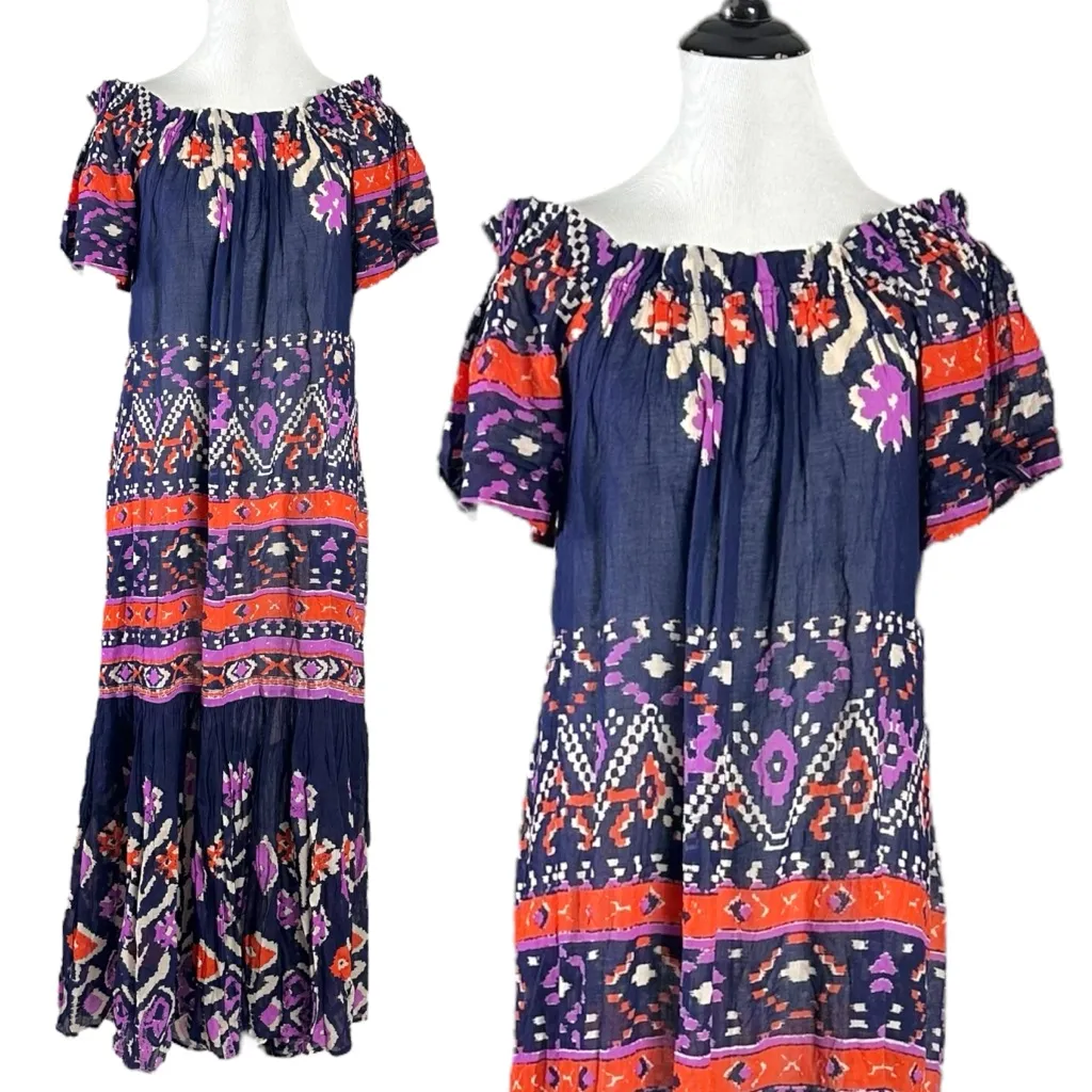 Free People Western Bohemian Love Song Retro 70s Maxi Dress Size XS NWT Hippie - Image 6