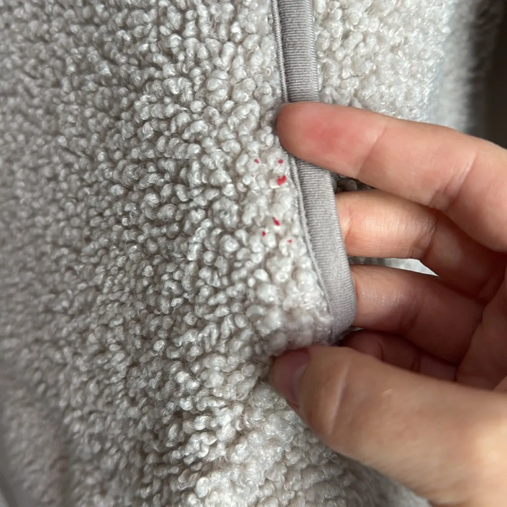 Old Navy Cozy Teddy Sherpa 1/2 Zip Moon Door (Cream/Tan) Tunic Hoodie size XL - Image 10