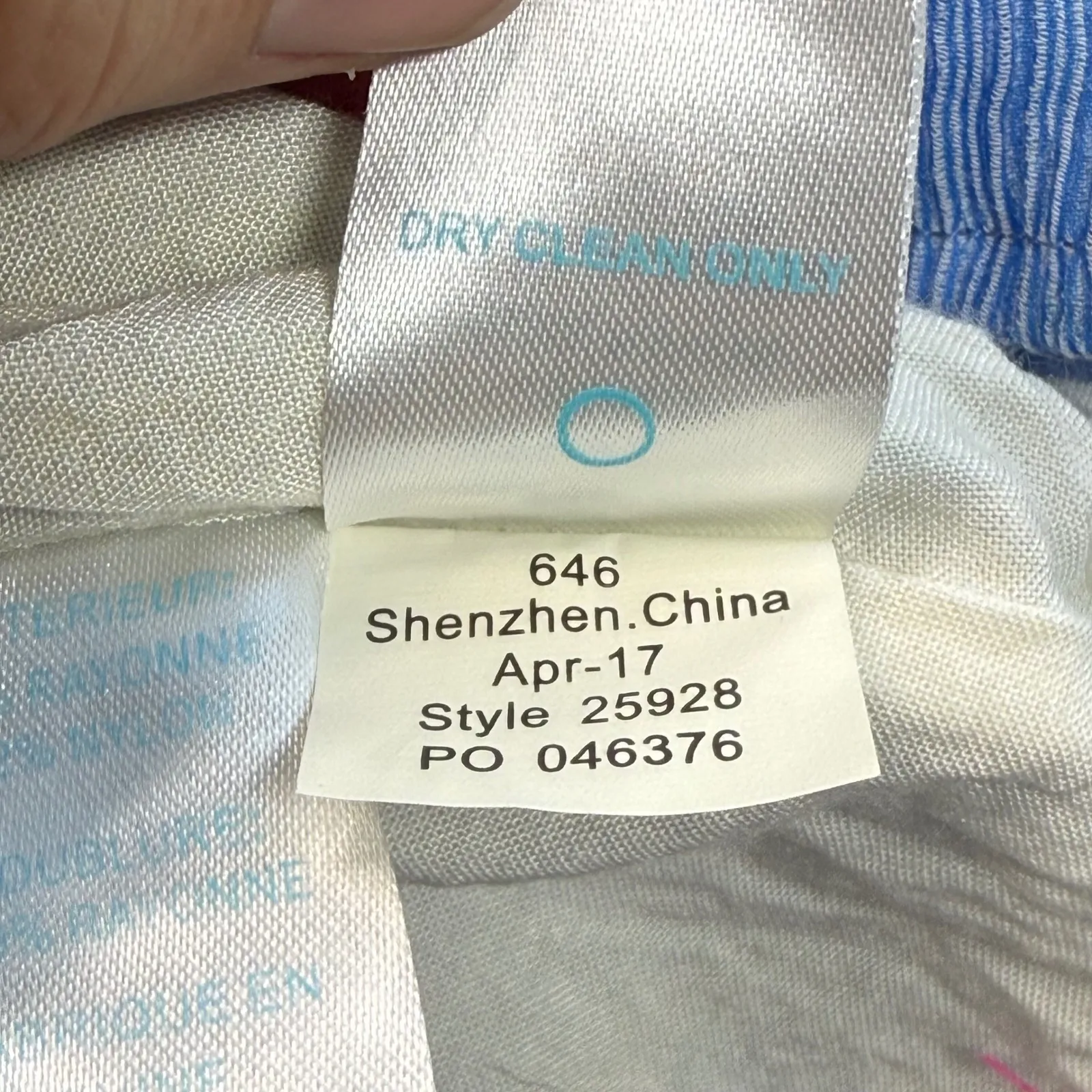 Lilly Pulitzer Emmeline‎ One Shoulder Seersucker mini Dress Blue Pink XS READ - Image 6