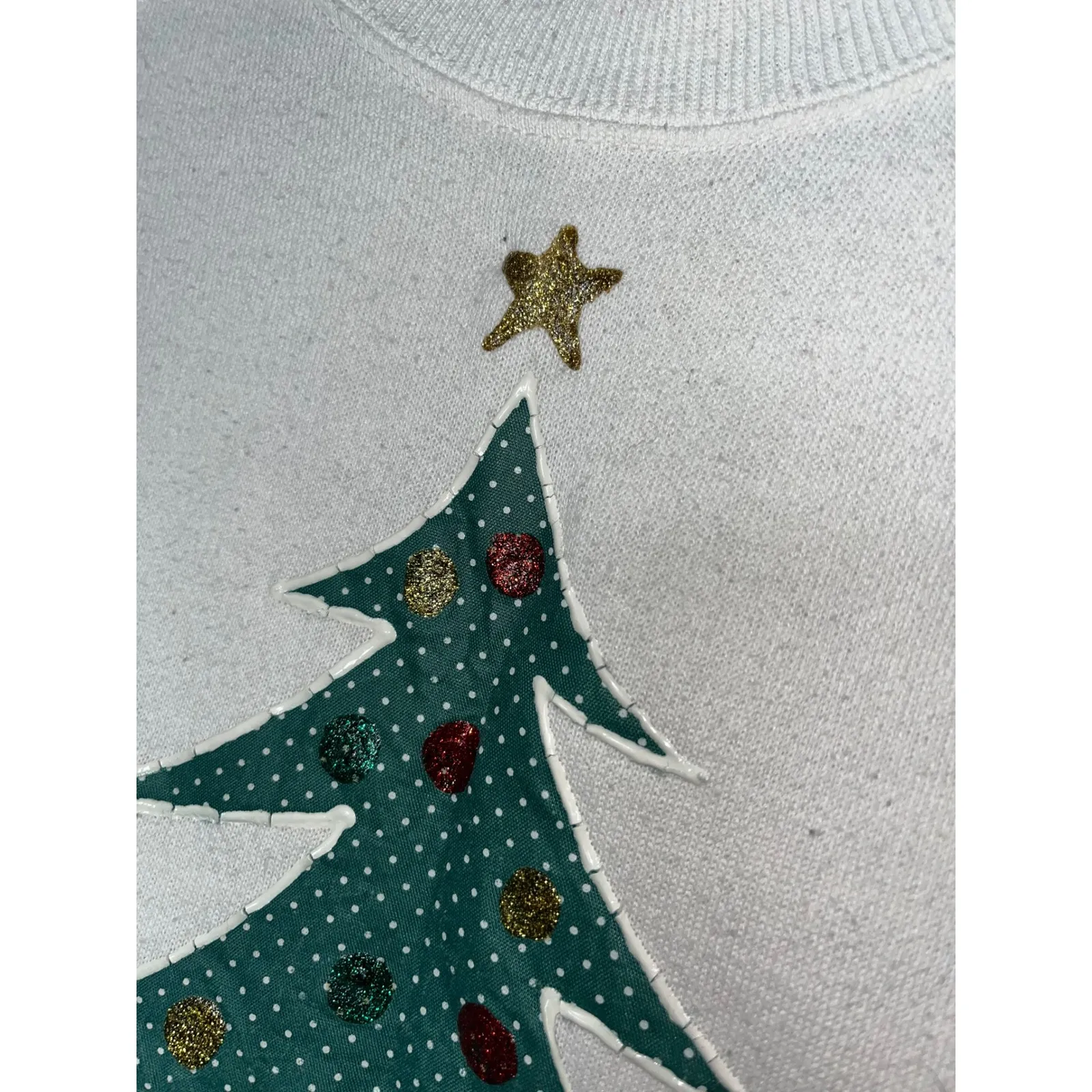 Vintage Lee Sturdy Sweats Christmas Tree Sweatshirt Crewneck Pullover Size L - Image 3
