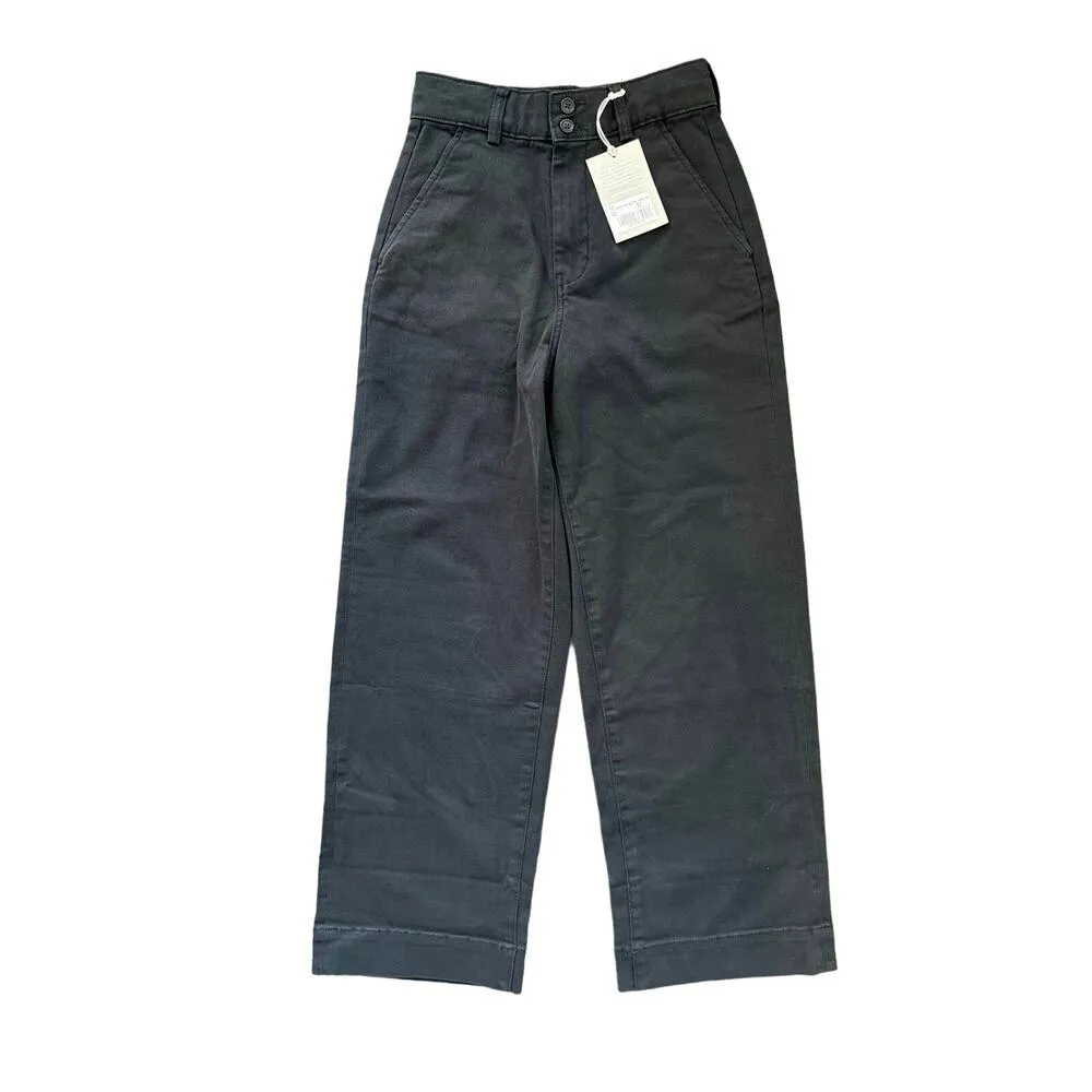 Everlane The Organic Wide-Leg Twill Pant Black Size 2 - Image 4