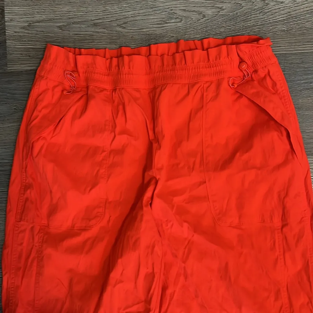Athleta Trekkie Parachute Pants Vermilion Orange #533487 Size 16 - Image 5