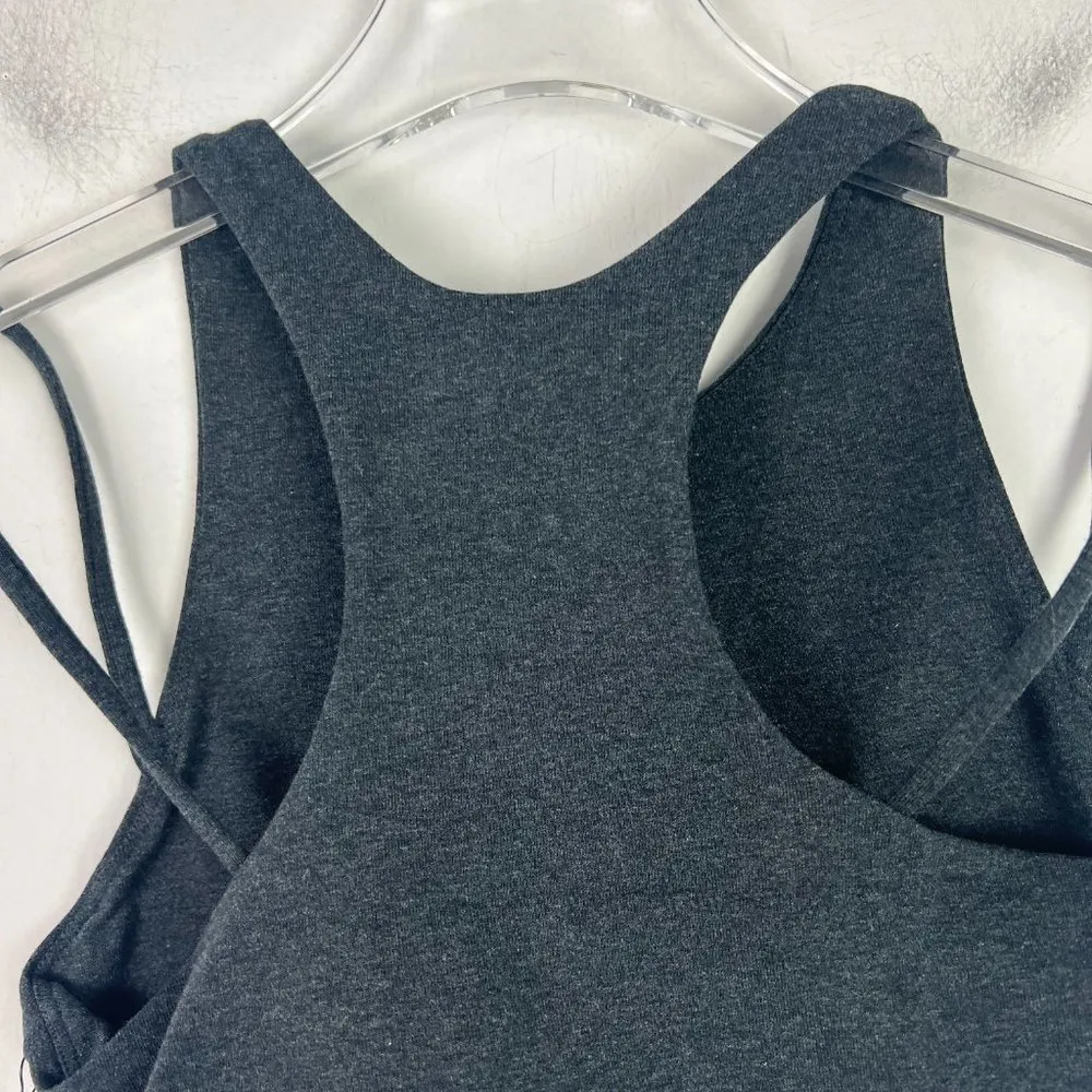 NWT WeWoreWhat Double Strap Zip Up Bra Dark Heather Grey Size Small S NEW - Image 11