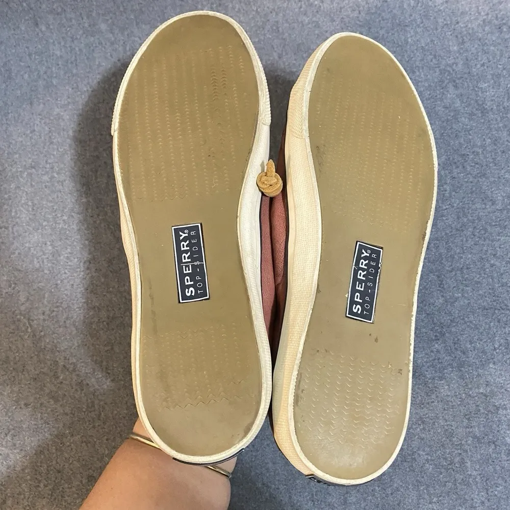 Sperry Top Sider Women 9M Pier-View Sneakers STS93415 Washed Red Upper Leather - Image 8