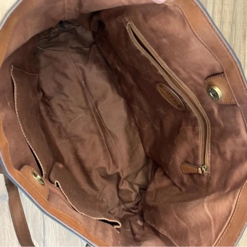 Fossil Ava PVC Leather Expandable Shopper Tote Bag - Image 8