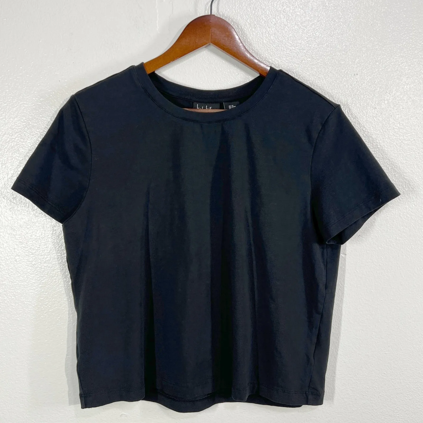 Nicole Miller New York Refined Casual Black Pima Cotton T-Shirt Women's M‎ Peru - Image 2
