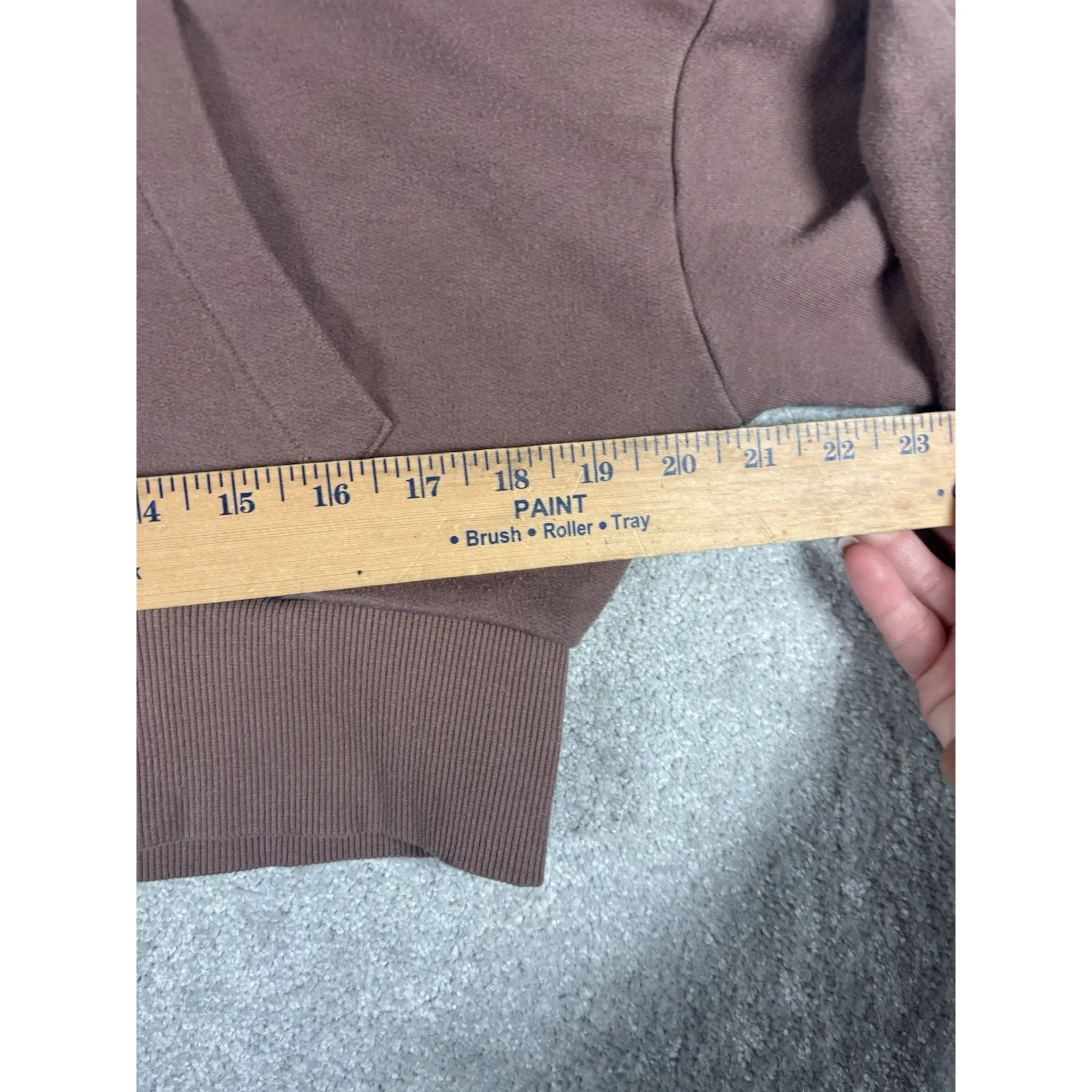 Garage Brown‎ Knit Full-Zip Hooded Basic Cropped Jacket Women's Size M - Image 6