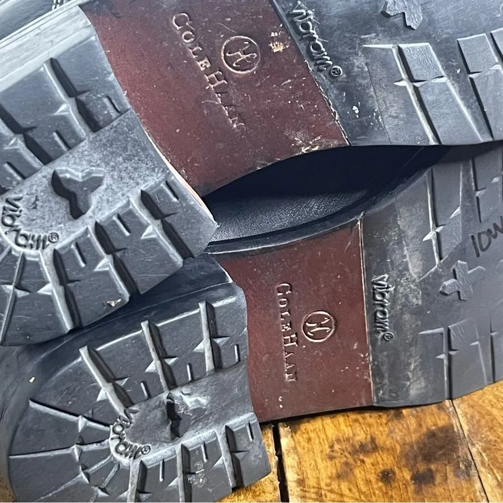 Vintage Cole Haan Size 6 Black Fur-Lined Boots Winter Warm 90's Y2k - Image 10