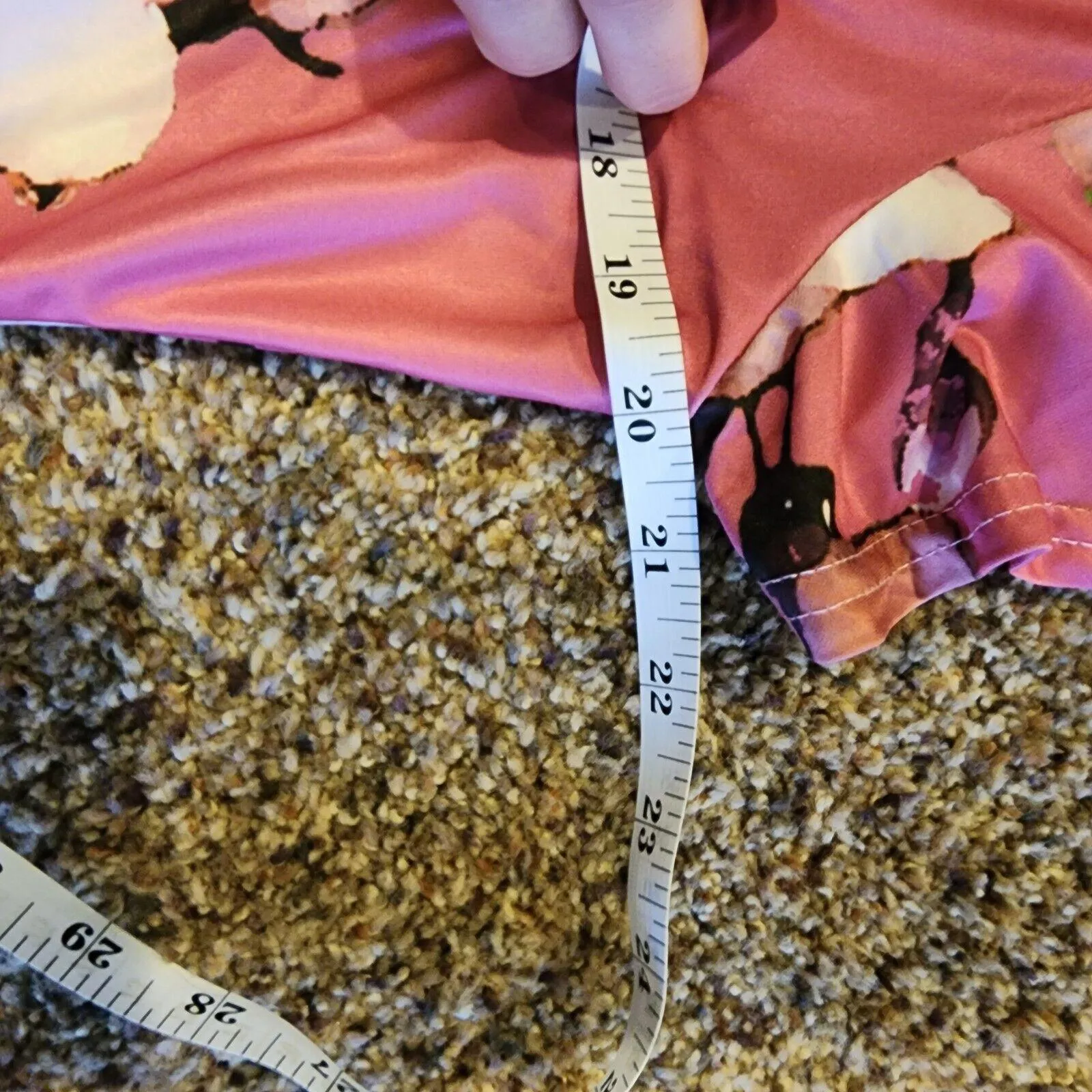 Lily by Firmiana Large Pink Rose Floral Tunic Blouse Flowy Short Sleeve Chic - Image 7