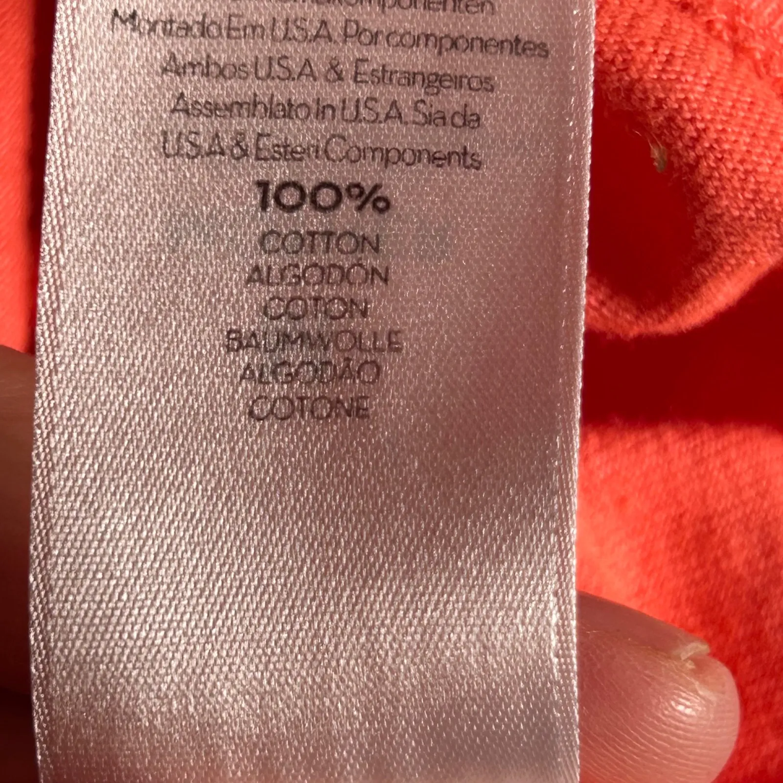 MOTHER Strawberry Daiquiri Ombre Cropped T Shirt Tee Womens Medium Coral Pink - Image 5