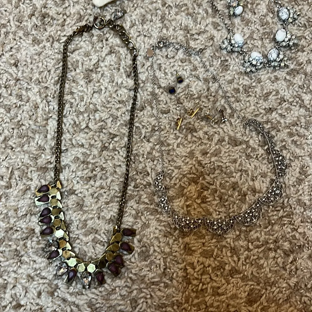 Loft Jewelry Bundle - 3 Statement Necklaces & 4 Stud Earrings - Image 2